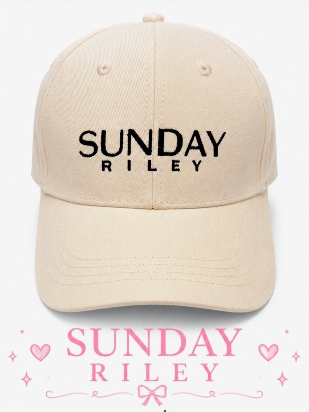 Sunday Riley Womens Beige Baseball Cap